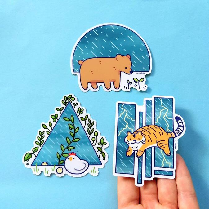 Rainy Day Sticker Set Rainy Day Sticker Set