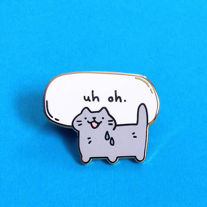 Uh Oh Enamel Pin Uh Oh Enamel Pin
